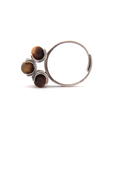 Elis Kauppi tiger's eye 9 spheres ring