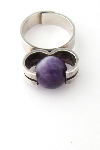 Kupittaan Kulta silver & amethyst ring