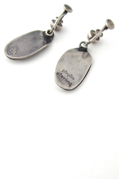 American Modernist Phyllis Jacobs silver earrings