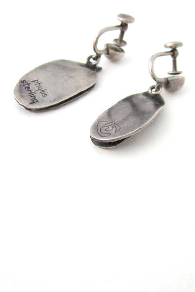 American Modernist Phyllis Jacobs silver earrings