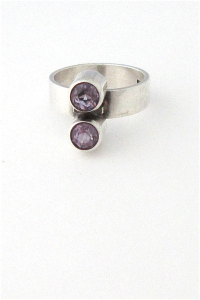 Kupittaan Kulta, Finland silver & amethyst ring - Elis Kauppi 