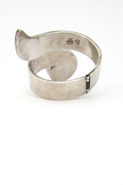sterling swirl clamper bracelet