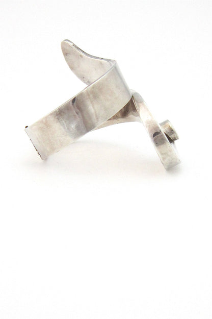 sterling swirl clamper bracelet