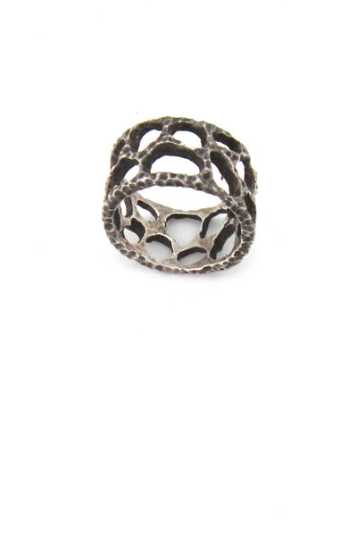 brutalist lace silver band
