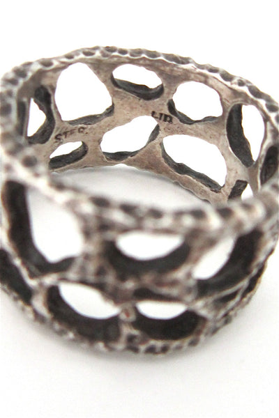 brutalist lace silver band