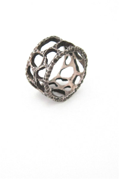 brutalist lace silver band