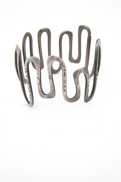 American Modernist Christian Schmidt silver bracelet