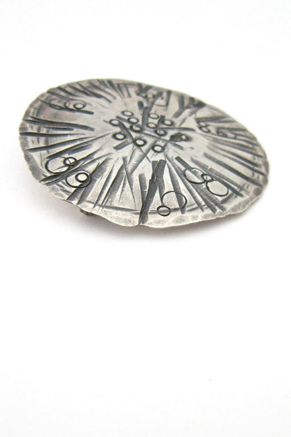 Ed Levin silver shield brooch