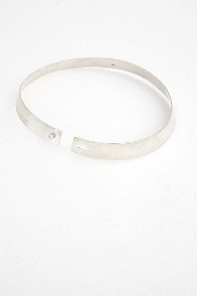 Henry Steig hammered silver collar
