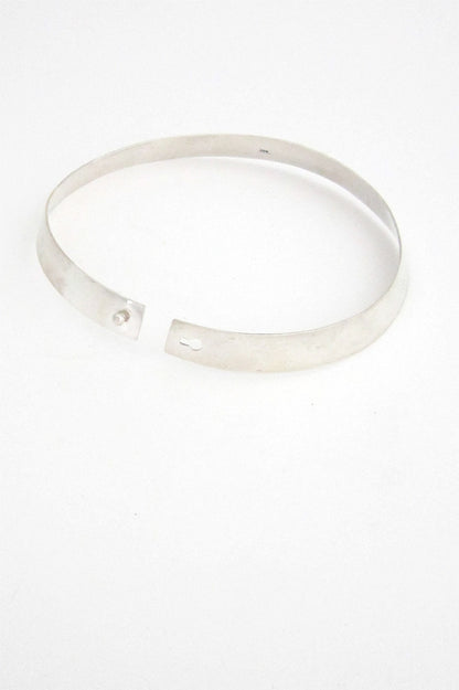 Henry Steig hammered silver collar