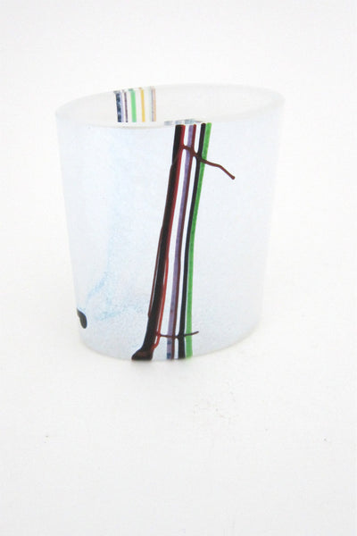 Bertil Vallien for Kosta Boda signed Rainbow vase
