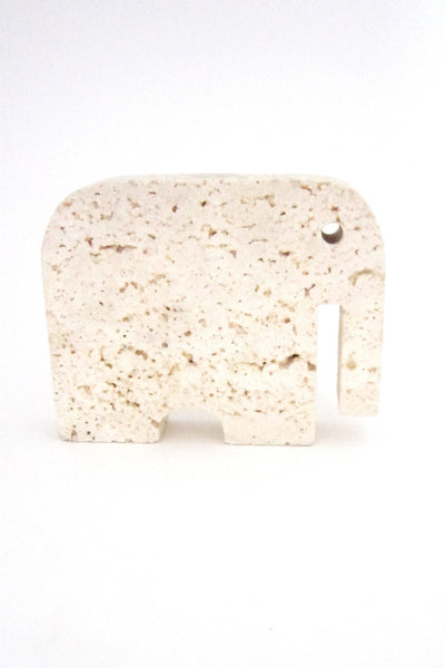Fili Mannelli Italy vintage mid century travertine elephant sculpture 1960s