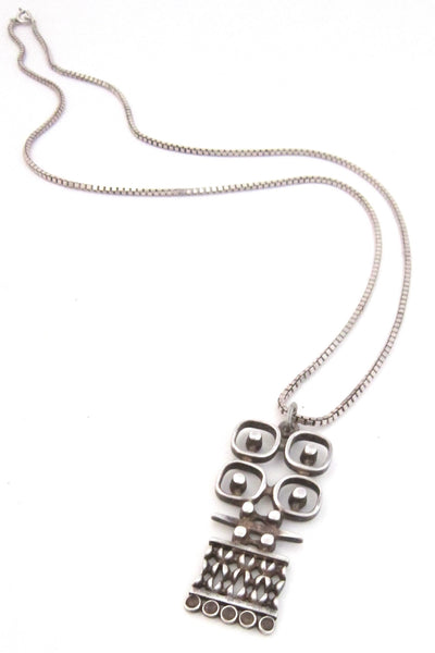 Jorma Laine for Kultateollisuus Ky, Finland vintage silver necklace