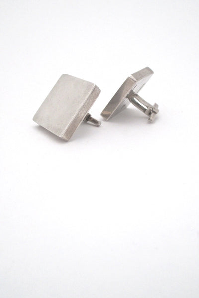 detail la Cucaracha Taxco Mexico vintage sterling silver large square cufflinks