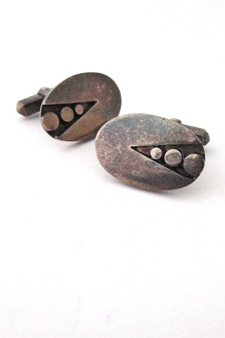 Los Castillo, Mexico vintage sterling silver three dots cufflinks