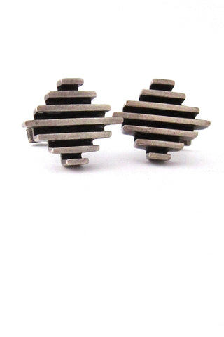 vintage Mexico sterling silver bars cufflinks