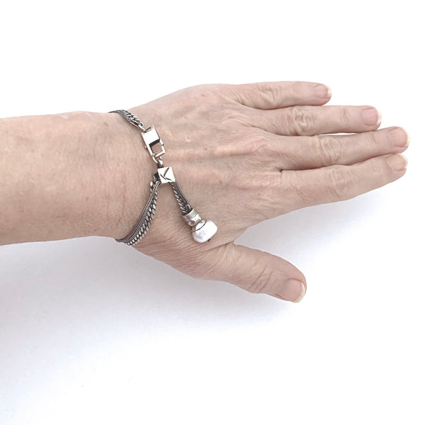 Beth Orduna sterling silver & pearl bracelet