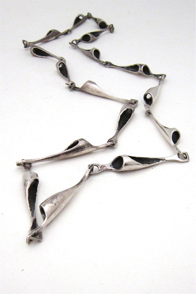 Poul Havgaard for Lapponia, Finland - sterling silver "entire life" long link necklace