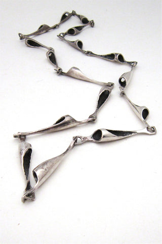 Poul Havgaard for Lapponia, Finland - sterling silver "entire life" long link necklace