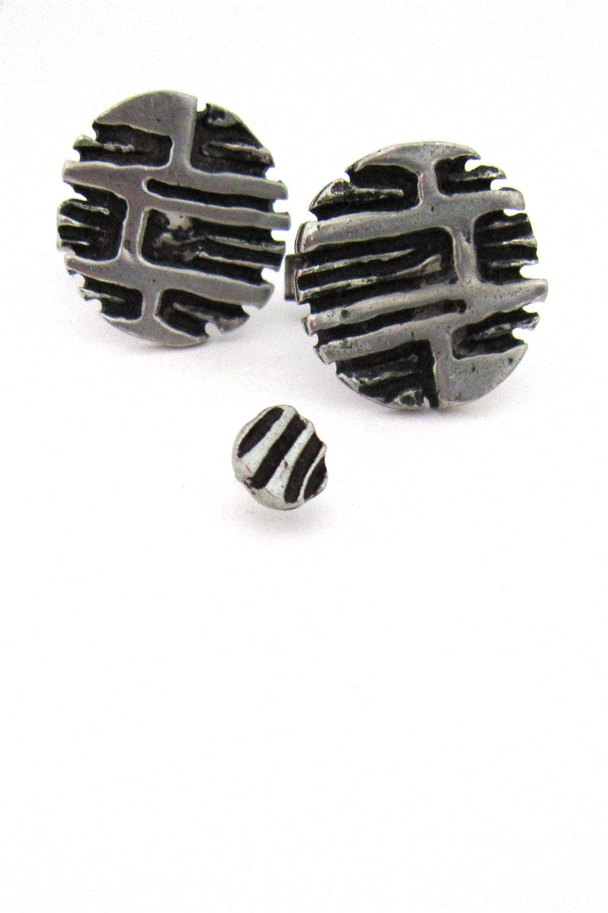 Robert Larin Canada pewter cuff links set