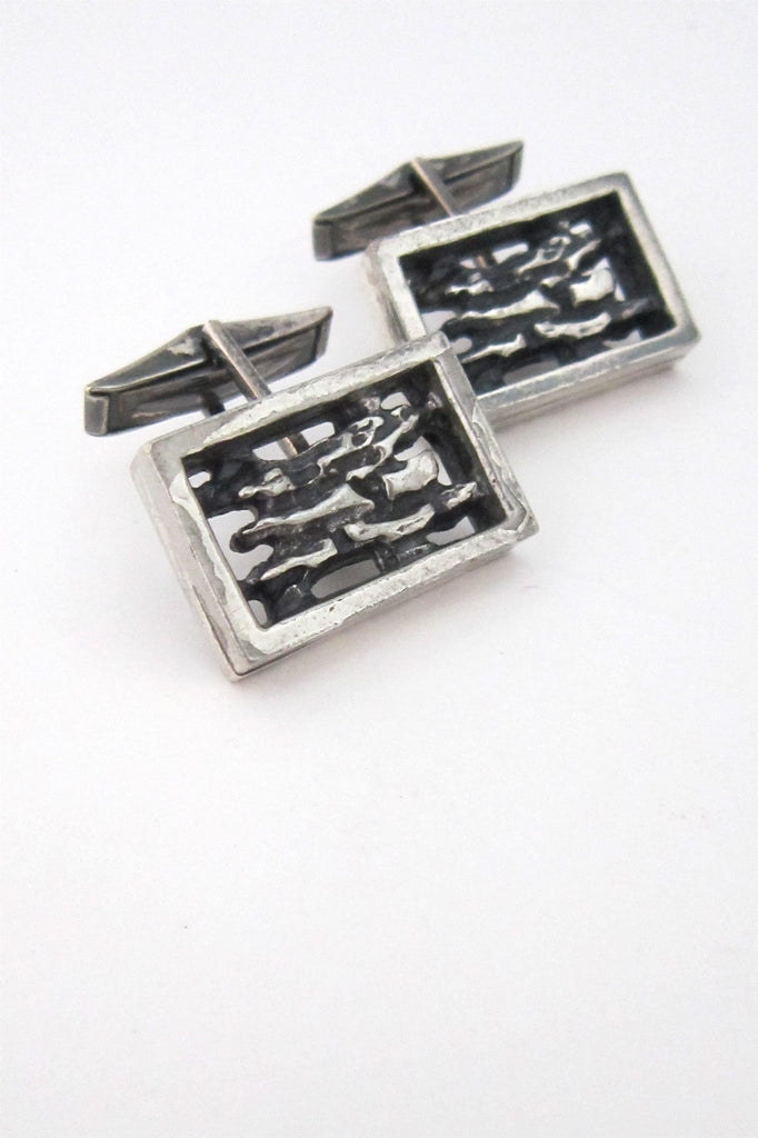 Robert Larin Canada modernist pewter cuff links