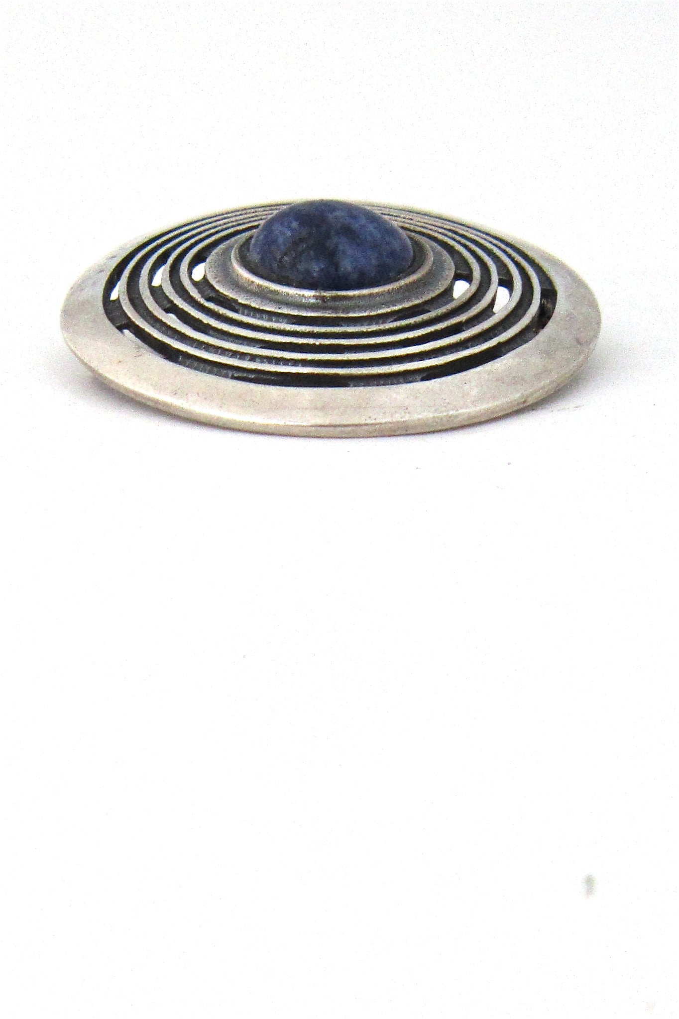 Marianne Berg for Uni David-Andersen, Norway silver & sodalite pendant-brooch