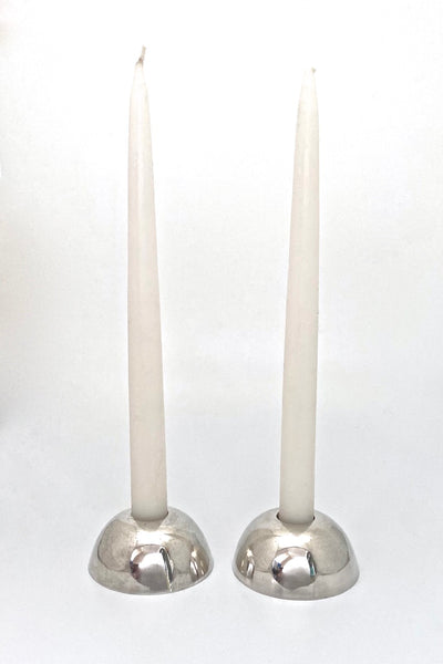 vintage sterling silver candle holders Mexico mid century Modernist design