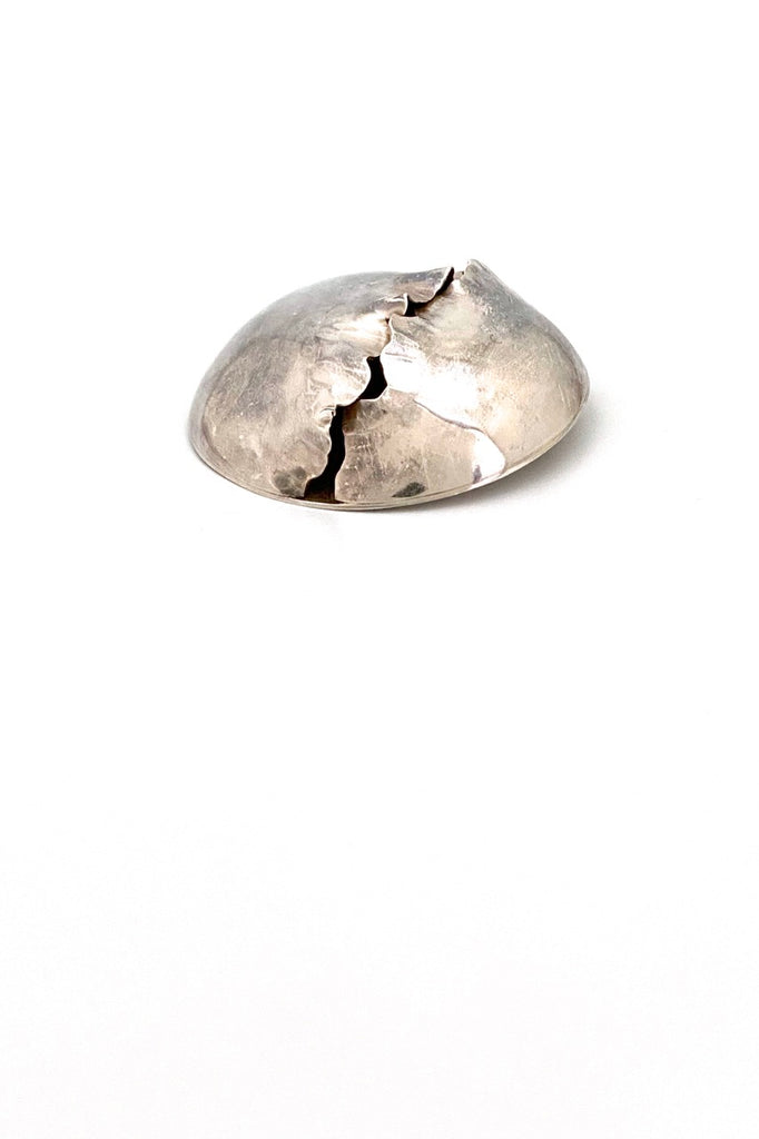 large vintage sterling silver Modernist pendant brooch