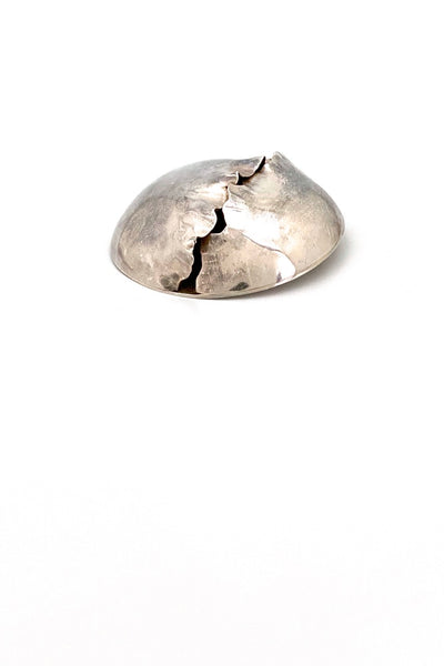large vintage sterling silver Modernist pendant brooch
