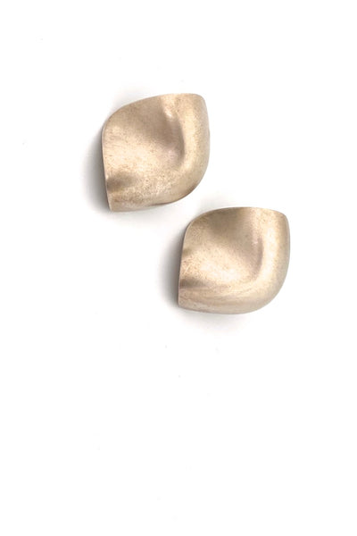 vintage sterling silver satin finish earrings