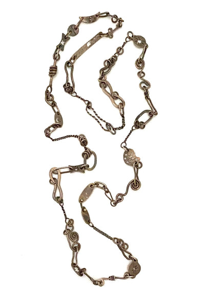 vintage studio made Postmodernist silver chain necklace