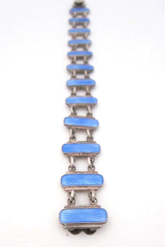 Volmer Bahner Denmark vintage sterling enamel link bracelet