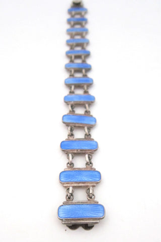 Volmer Bahner Denmark vintage sterling enamel link bracelet